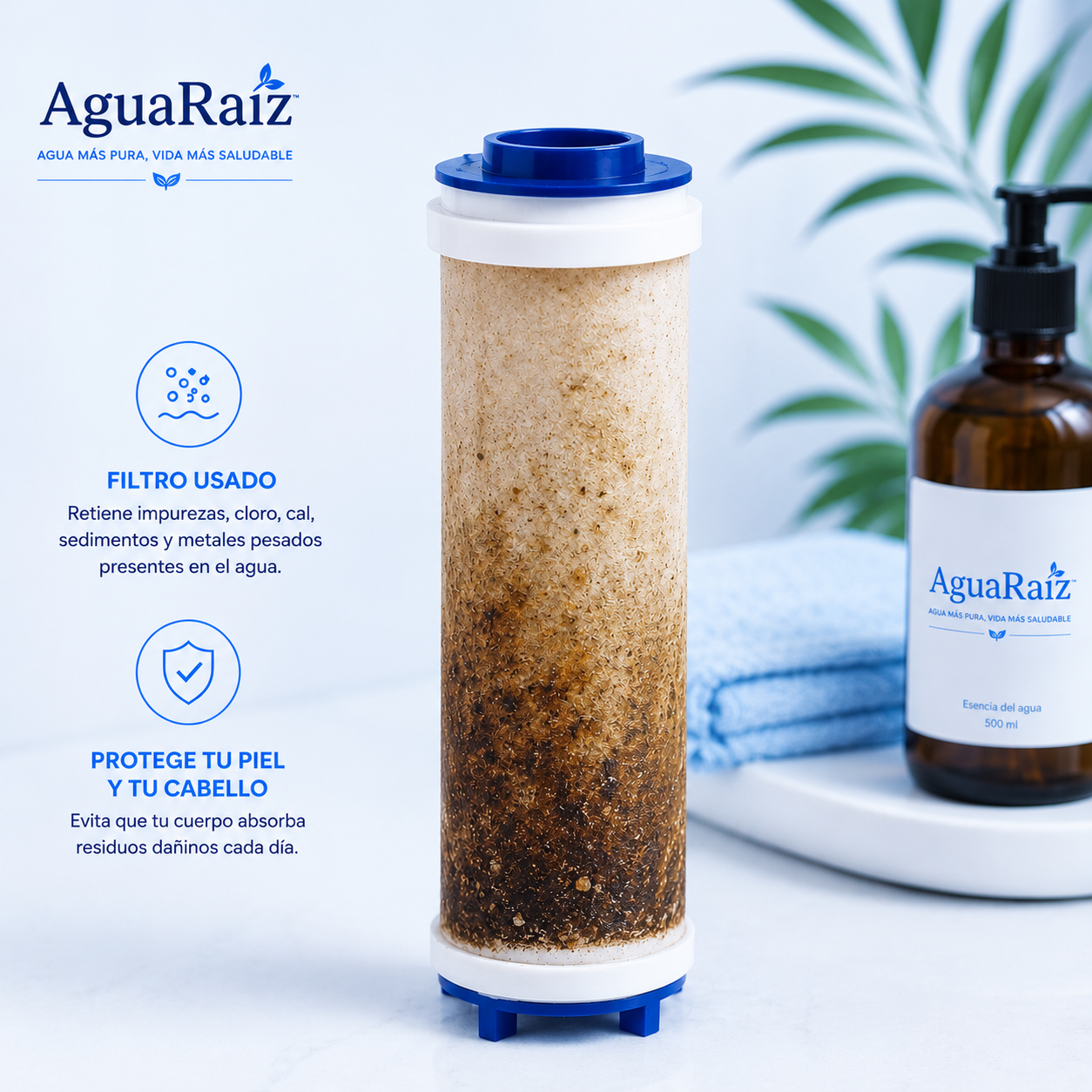 AguaRaíz Alcachofa de ducha de alta presión