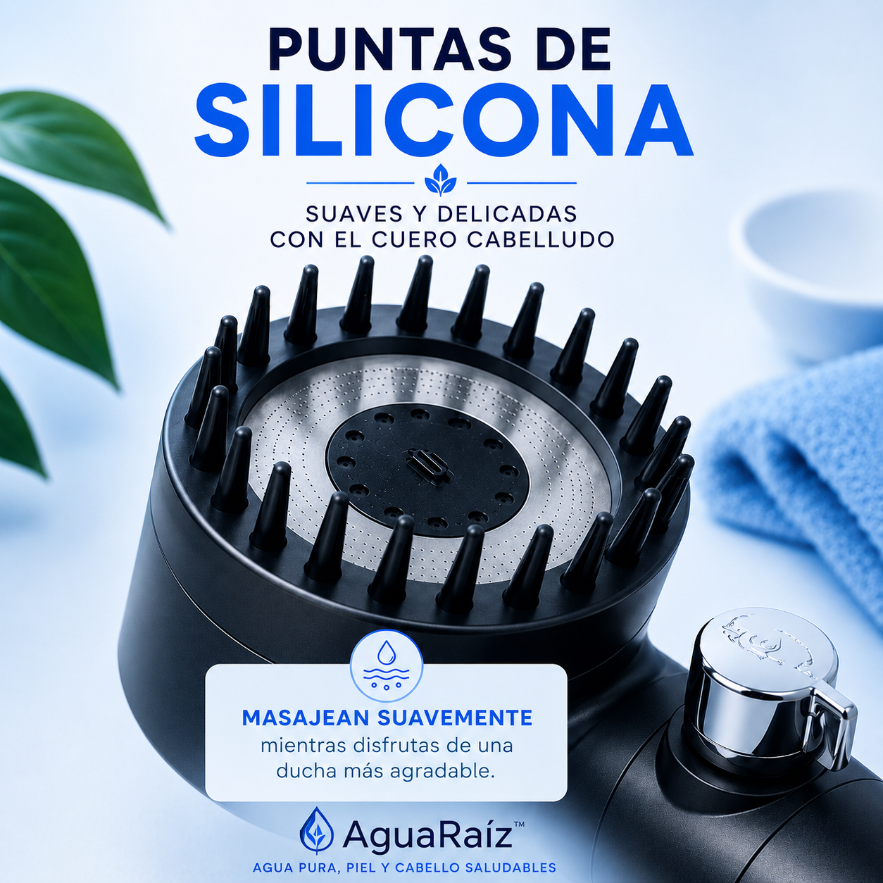 AguaRaíz Alcachofa de ducha de alta presión