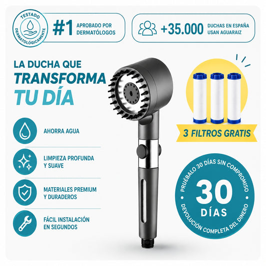 AguaRaíz Alcachofa de ducha de alta presión